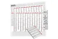 TOBJA Wandkalender XXL Plakatkalender 2026 100 x 70 cm zweiseitig, Wandkalender, Urlaubsplaner, Dienstplaner, Projektplaner