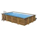 Gre Sunbay Pool-Set Schwimmbecken Holzpool 620x420x133 cm inkl. Sandfilterung