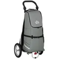 2 in 1 Lastenanhänger Fahrradanhänger 12 Zoll-Luftreifen 24,3kg max Grau+Silber