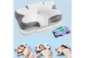 SONGMICS Nackenstützkissen, Kopfkissen, höhenverstellbar, Memory Foam für Seiten- & Bauchschlaf
