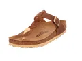 BIRKENSTOCK Damen Gizeh Braided Cognac, Oiled Leather Flip Flops, 38 EU