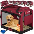 DeubaXXL DE Hundebox faltbar XXXL 101x70x70cm Dunkelrot 109446