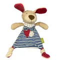 Sigikid Hund Green Schnuffeltuch Schmusetuch 25cm Braun Blau gestreift Frottee