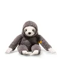 Steiff Sanny Faultier 35cm dunkelgrau, Kuscheltier Sloth, weiches Schmusetier, aus kuschelweichem Plüsch, Stofftier für Mädchen und Jungen, waschmaschinenfest, Hellgrau