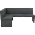 P & B Eckbank, Anthrazit, Holz, Textil, Vintage, 4-Sitzer, L-Form, einzeln stellbar, nur wie online abgebildet bestellbar, 200x90 cm, mit Rückenlehne, Esszimmer, Bänke, Eckbänke