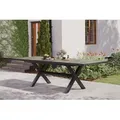 SIENA GARDEN Sincro Ausziehtisch, anthrazit/natur-grau, Alu/Keramik, 200/260 x 100 cm