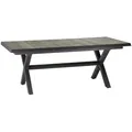 Siena Garden Gartentisch, Anthrazit, Graubraun, Metall, rechteckig, X-Form, 100x77x200-260 cm, ausziehbar, UV-beständig, wetterbeständig, Gartenmöbel, Gartentische, Gartentische ausziehbar