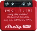 SHELLY PLUS1PMM3 - Shelly 1PM Mini Gen3, 1-Kanal, WLAN, BT, max. 8 A, Messfunktion