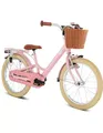 PUKY YOUKE Classic 18 | Kinderfahrrad 18 Zoll | Kinderfahrrad ab 5 Jahren | Retro Fahrrad für Kinder mit Korb & Rücktritt | Höhenverstellbar & leicht | Made in Germany | Retro Rose