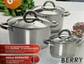 Ambition 6 tlg TOPFSET Kochtopfset Töpfe Induktion Edelstahl mit Glasdeckel 81