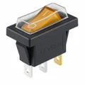 Wippschalter Beleuchtet bei 230V, 15A Geräteschalter mit Wasserdichter Abdeckung