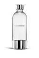 sodastream 1 l Flasche für Sprudelwasser und Soda | spülmaschinenfest | Edelstahl-Finish