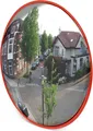 Wiltec Verkehrsspiegel 30 cm konvex, runder Sicherheitsspiegel mit 160° Sichtfeld, Konvexspiegel aus Polycarbonat, Überwachungsspiegel für Ausfahrten inkl. Montagematerial