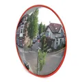 Wiltec Verkehrsspiegel 30 cm konvex, runder Sicherheitsspiegel mit 130-160° Sichtfeld, Konvexspiegel aus Polycarbonat, Überwachungsspiegel für Ausfahrten inkl. Montagematerial