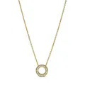 PANDORA SHINE Kette mit Anhänger "Pandora Logo Kreis" gelbvergoldet, Zirkonia 367436C01-45