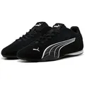 PUMA CATCH SD Sneaker mit Schnürung, Obermaterial aus Leder, Innenmaterial aus Textil schwarz 45 EU