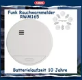 ABUS Funk Rauchwarnmelder RWM165 Rauchmelder mit 10 Jahres Batterie 73412