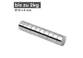 MaajeeKuto Magnet Neodym Magnet Ø12x6 mm N38 – Scheibenmagnet 2 kg Haftkraft (5-St)