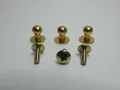 200 Kopfnieten Messing ! Schraubnieten ! 6,5mm Kopf ! Pilzkopfschrauben ! NEU