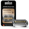 Braun Scherkopf 94M Ersatzscherteil, silber, für Braun Rasierer Series 9 Pro und Series 9