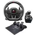 Superdrive - GS650-X lenkrad mit manuellem Schalthebel, 3 Pedalen und Schaltpaddles für Xbox Serie X/S, PS4, Xbox One (programmierbar)