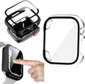 Für Apple Watch Series 9 8 7 45mm / 6 SE 5 4 44mm 2 in 1 Hülle + Glas