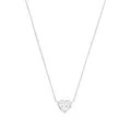 JOOP! Collier 925 Sterling Silber Damen Halsschmuck, mit Zirkonia synth., 42+3 cm, Weiß, Herz, Kommt in Schmuck Geschenk Box, 2039689