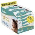 Pampers Aqua Soft Touch Baby-Feuchttücher, 18 864 stück (1er Pack), Turquoise 