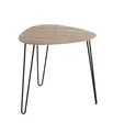 HAKU Beistelltisch Eiche schwarz MDF Metall Couchtisch klein - Maße: B 48 x H 48 x T 48 cm Style: Modern