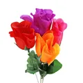 12 Stück Kunst Rosen 4 Farben - 47cm, Kunstrosen, Kunstblume, rosen künstlich