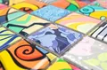 Handmuster Bunte Retro Style Mosaikfliesen POP UP ART Design Wandverkleidung Fliesenspiegel MOS14-1605_m