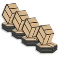 Homestyle4u Akustikpaneel, Natur, Holz, Sechseckig, 30x26x2 cm, Tapeten & Wandverkleidungen, Akustikpaneele
