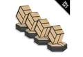 Homestyle4u Wandpaneel je 30x26 Hexagon Akustikpaneele Holz Schallschutz Filz Wand modern, (Komplettset, 20-tlg., 20er Set Akustikpaneele) 3D Akustik Paneel Wandpaneel in Eiche zum Kleben oder Bohren
