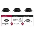 Einbauleuchte Choose Basisset schwenkbar rund 84mm 50° max. 3x10W dimmbar Schwarz matt