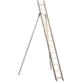 Holz Gartenleiter mit Erdspitzen und 12 Sprossen