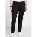 Sheego Jerseyhose Hose Innenbeinlänge ca. 81 cm schwarz 50