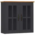 Home affaire Hängeschrank Rodby FSC®-zertifiziertes Massivholz, Griffe Metall, Breite 60cm, Höhe 60cm grau