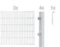 Alberts Doppelstabmattenzaun als 8 tlg. Zaun-Komplettset Höhe 160 cm Länge 6 m