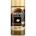 Nescafé Gold Typ Espresso, löslicher Bohnenkaffee, Kaffee, gemahlener Röstkaffee, Glas, 100 g
