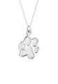 Halskette Damen Pfote Anhänger Symbol Hund in 925 Sterling Silber