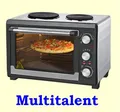 26 LITER MINI BACKOFEN Etass mit UMLUFT und DREHSPIESS MINIBACKOFEN PIZZAOFEN