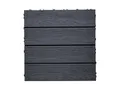 Outgarden Terrassenplatte WPC-Fliese Holzoptik Anthrazit, WPC 40x40, Anthrazit