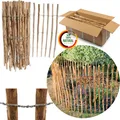 Floranica Staketenzaun aus Haselnuss Kastanie 1 laufender Meter x 50cm hoch 4-6cm Abstand Steckzaun Gartenzaun Rollzaun Hühnerzaun
