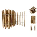 Floranica Staketenzaun aus Haselnuss Kastanie 1 laufender Meter x 50cm hoch 4-6cm Abstand Steckzaun Gartenzaun Rollzaun Hühnerzaun Holzzaun Garten zaun für draußen klein