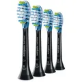 Philips Aufsteckbürsten Sonicare C3 Premium Plaque Defence, HX9044/88, Standard, schwarz, 4 Stück