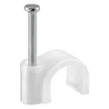 Kabelschellen SET Nagelschellen Kabelklemmen 100St weiss bis 4mm Kabel