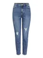 PIECES Damen Pckesia Mom Hw ANK Dest Mb235 Noos Bc Freizeithose, Medium Blue Denim, M EU