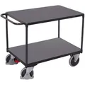 VARIOfit Tischwagen sw-500.504/AG, Metall & Holz, mit 2 Etagen, Tragkraft 400kg, 850 x 500mm