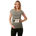 M.M.C. Umstandsshirt Winke Winke mit Motiv grau S