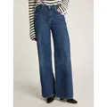 Tommy Hilfiger Weite Jeans WIDE LEG HW LOU mit Logo-Badge, mit Nieten, mit Bügelfalten blau 32